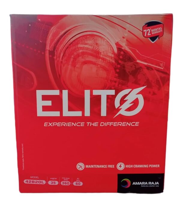 Elito 42B20L Car Battery - Image 2
